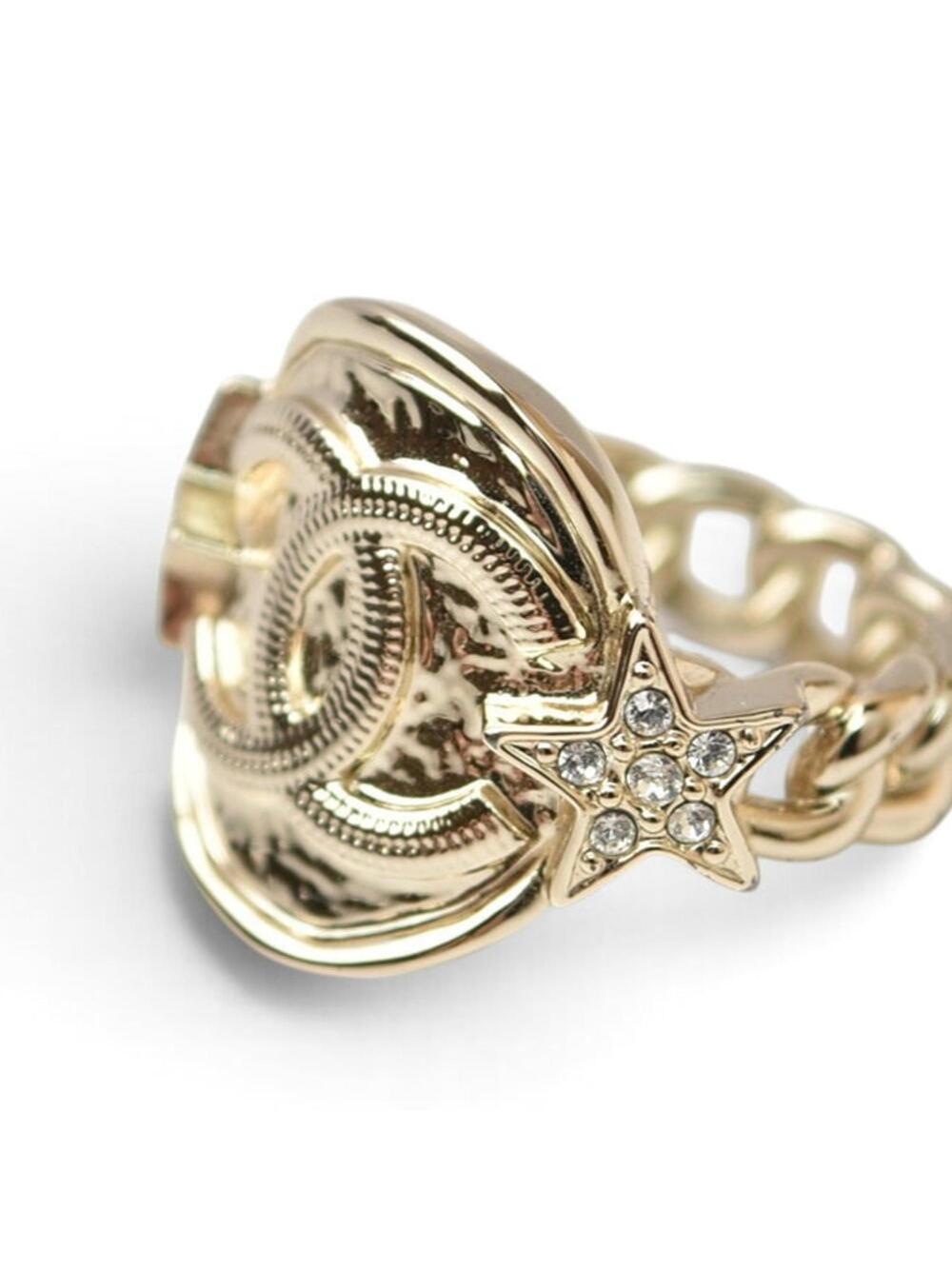 Chanel Cc Logo Star Ring Metal #378189C95B